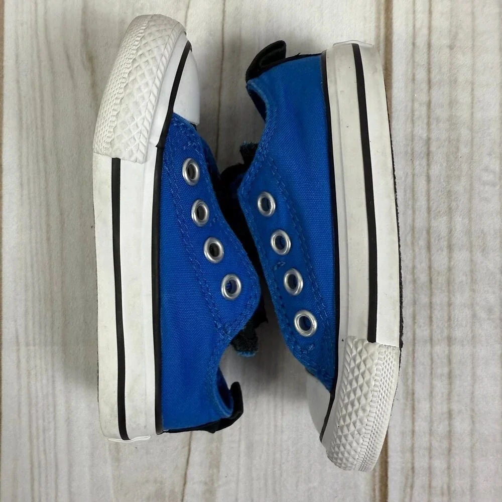 Converse‎ All Star Toddler Infant Shoes Blue Black Low Top Sneakers Size 5